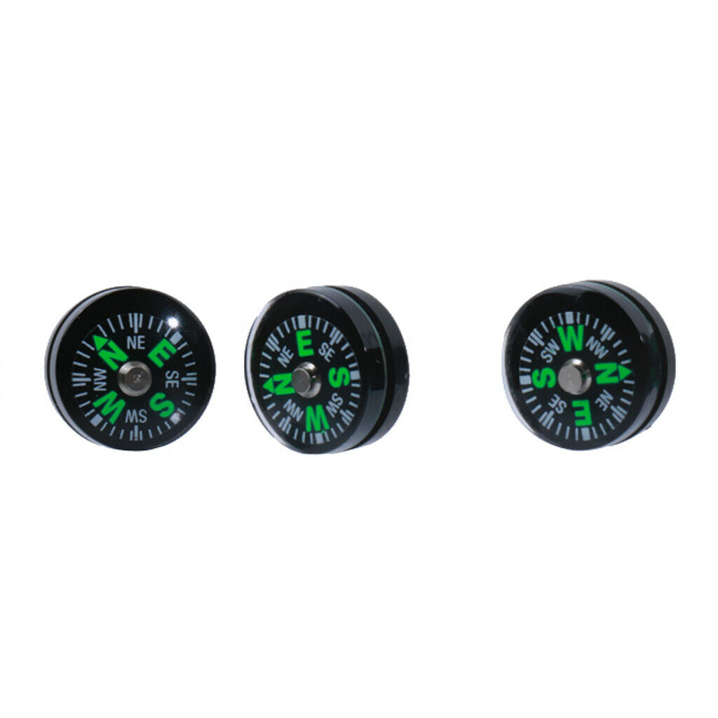 5pcs 15mm Pocket Survival Liquid Filled Button Compass Camping Hiking Gear