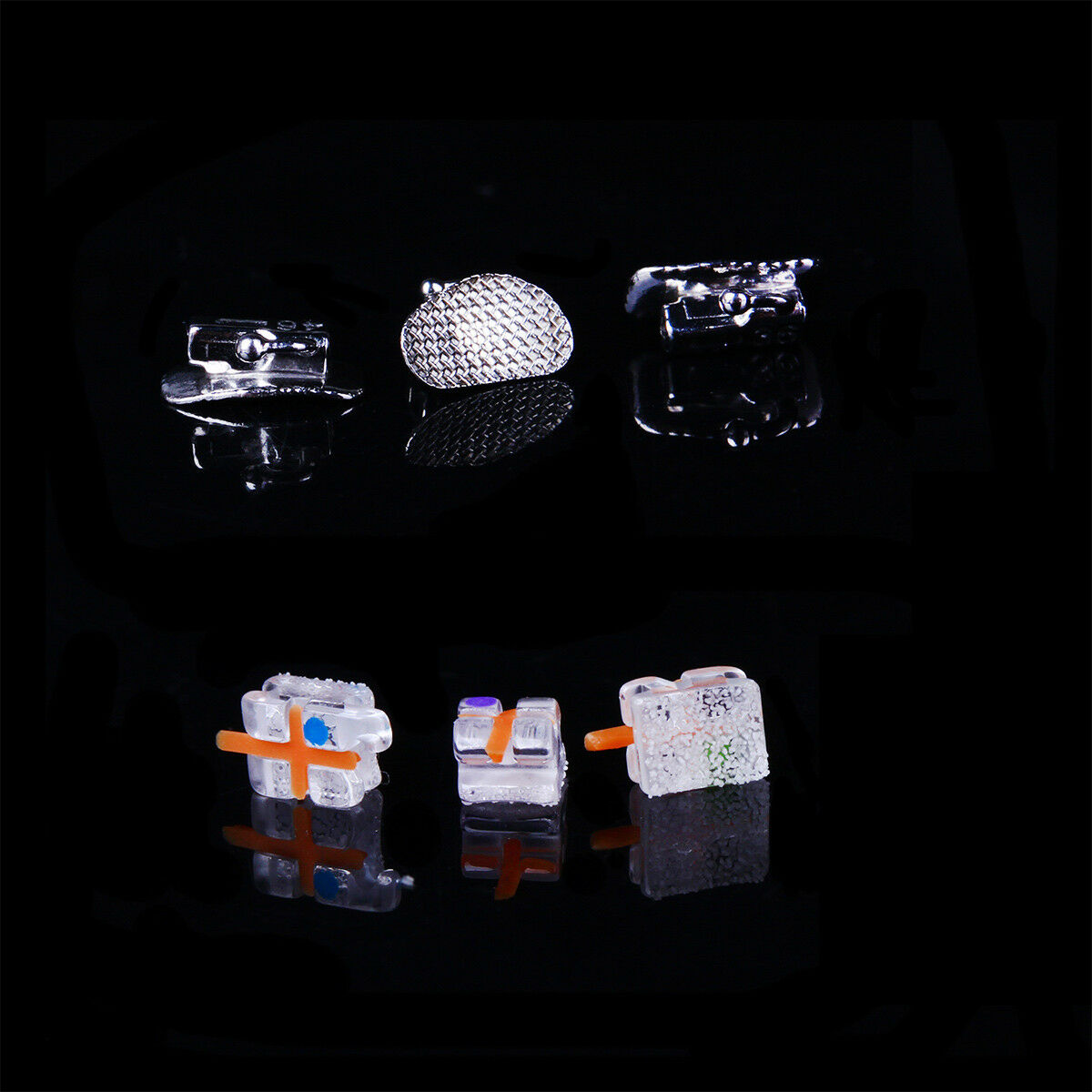 Dental Monocrystalline Sapphire Positioning Brackets Mini MBT .022 Hooks 3 4 5