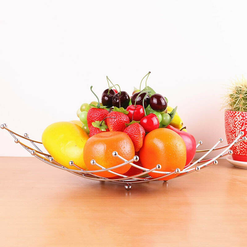 Metal Fruit Rack Bowl Holder Kitchen Dinning Table Deco Vegetable Storage Basket