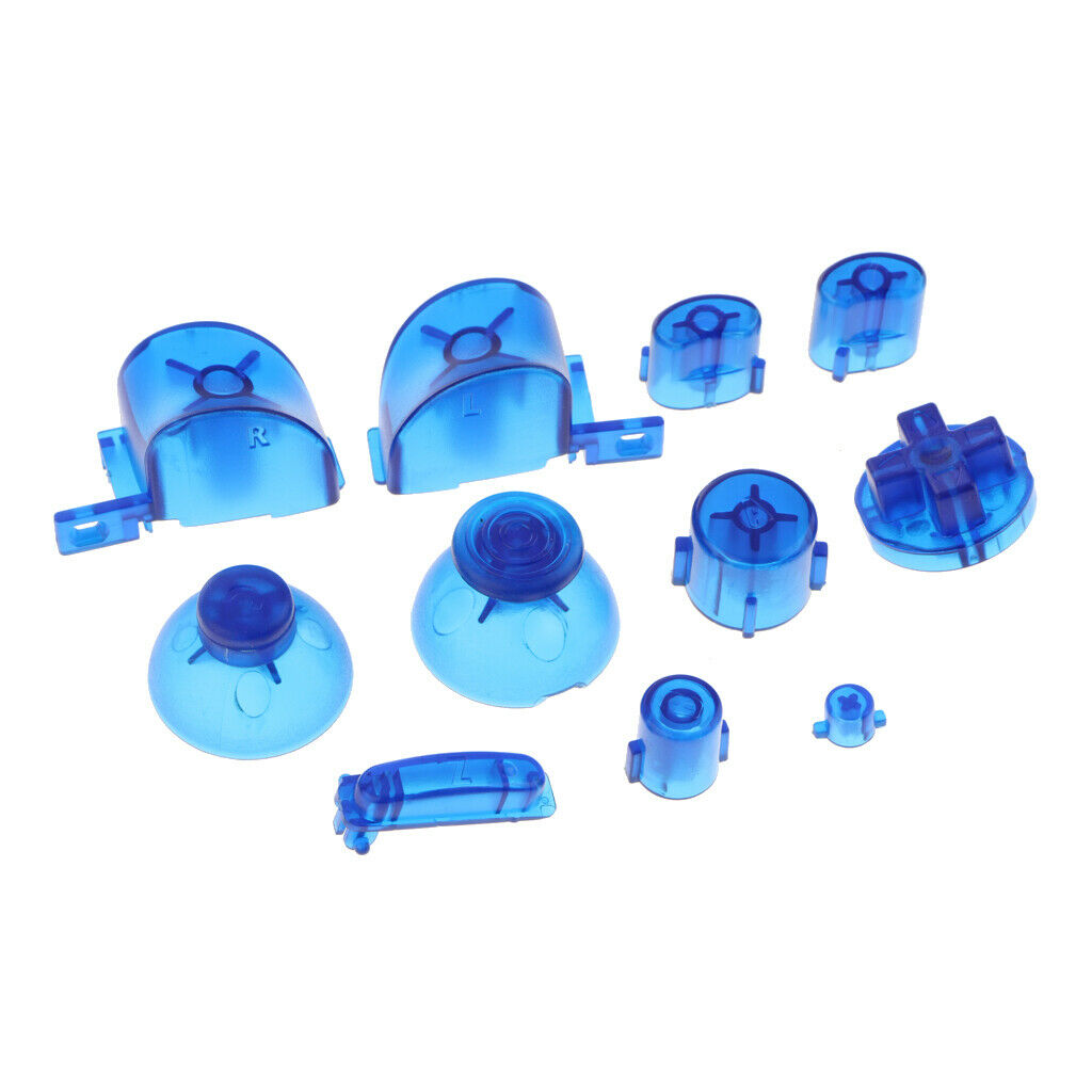 Replacement ABXYZ Buttons + Thumbsticks D-pad Mod Set for Nintendo NGC Blue