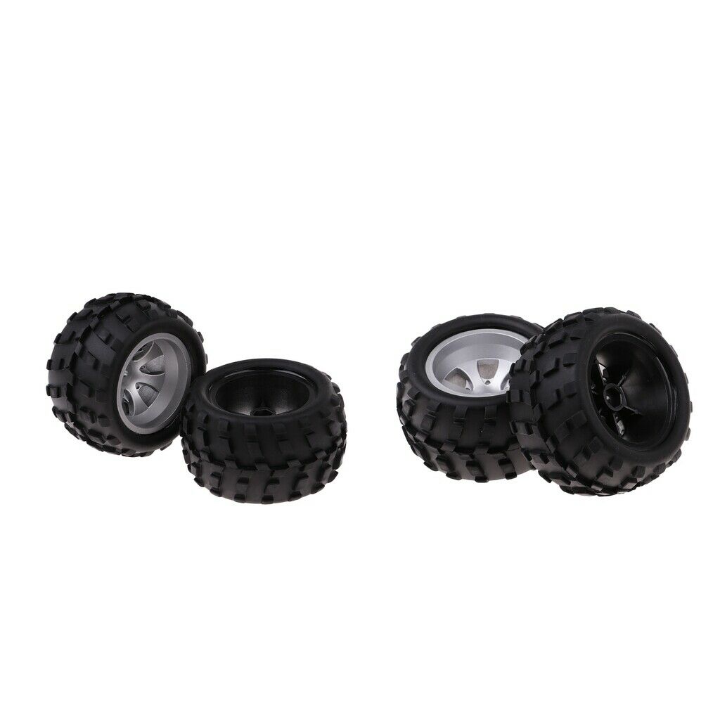 4Pcs Left Wheel Rim Tire for WLtoys A979 A979-B A979-A A979-01 RC Buggy Car