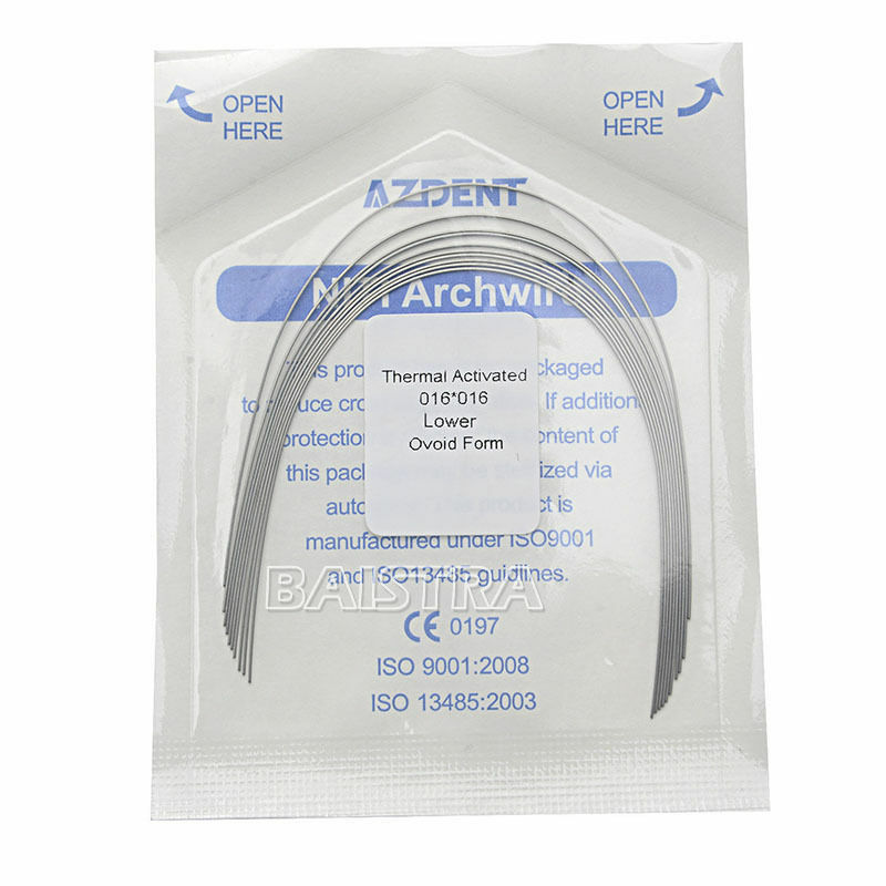 50 Packs Dental Orthodontic Heat Thermal Activated Niti Rectangular Arch Wires