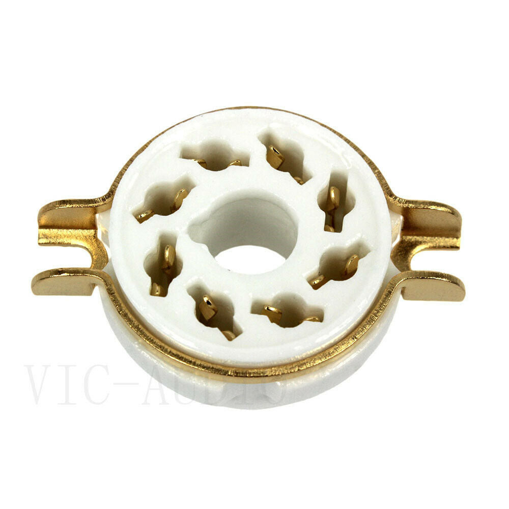 10PCS Ceramic 8PIN Tube Socket K8A For  EL34 6L6 GZ34 KT88 6SN7 Vacuum Tube Amp