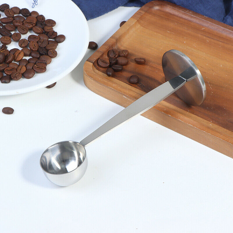 Dual-purpose Espresso Coffee Bean Spoon Measuring Scoop Coffee Tamper  LpC SJ