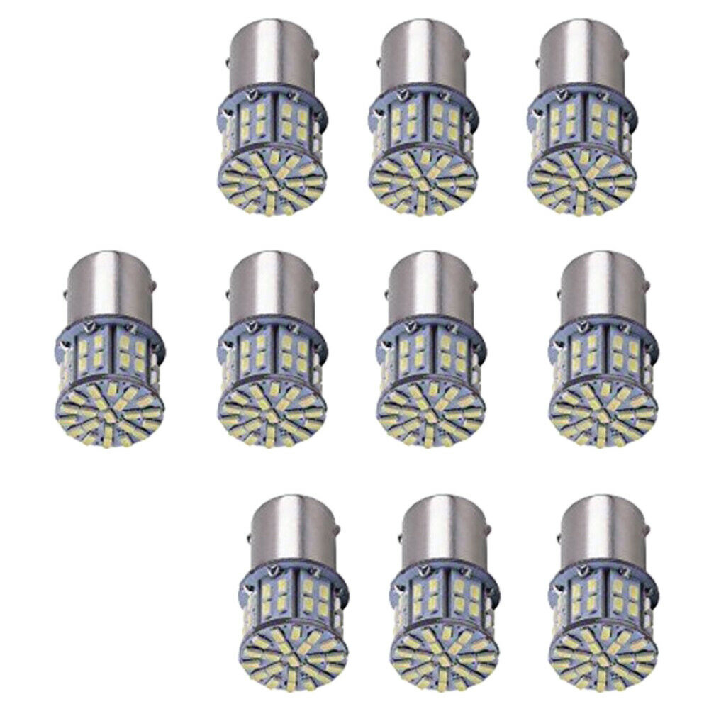 10Pcs Strobe 50SMD LED Car Turn Signal Tail Light Brake Backup Reverse Bulb