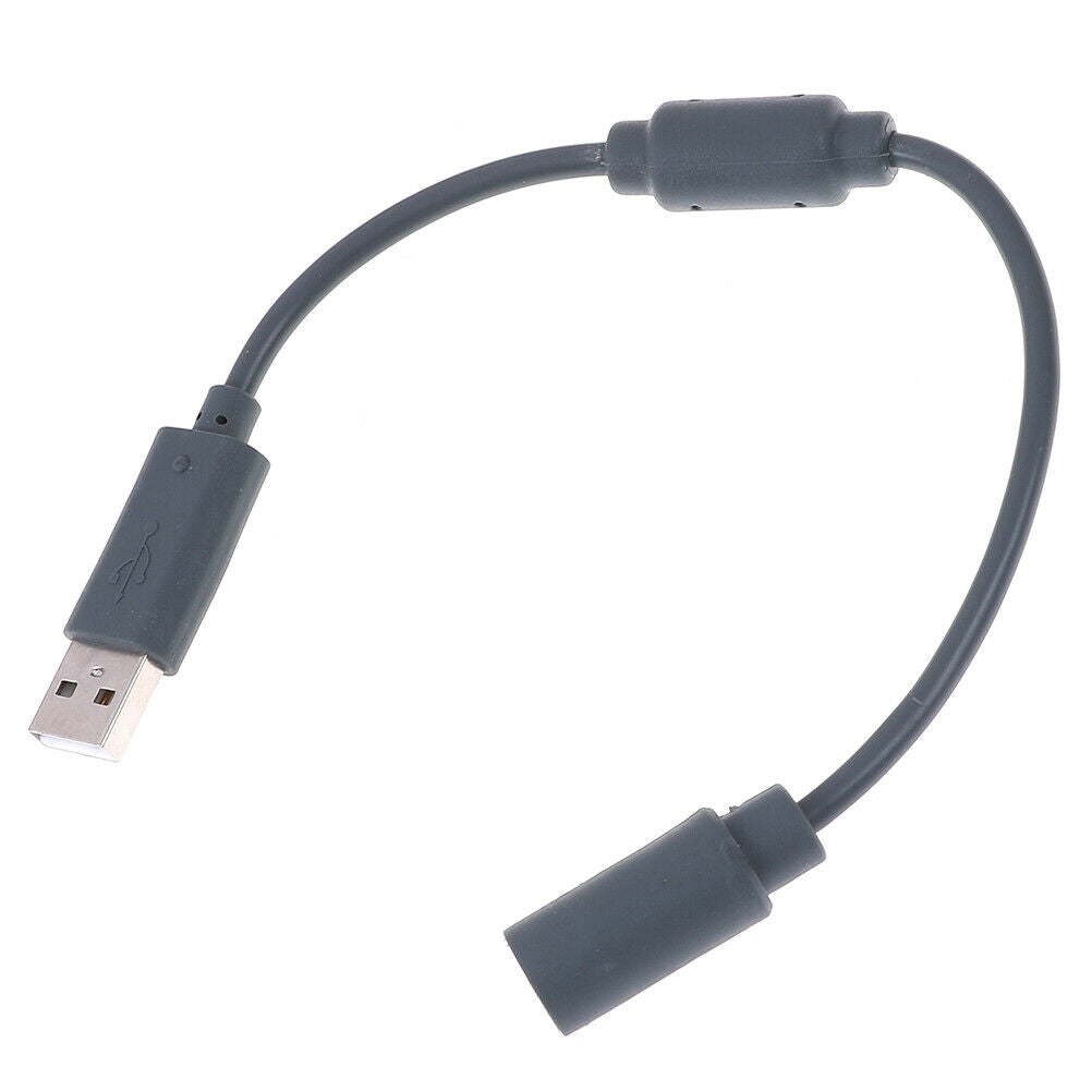 Wired controller USB breakaway adapter cable cord for xbox 360 Gray 23cm DEAU