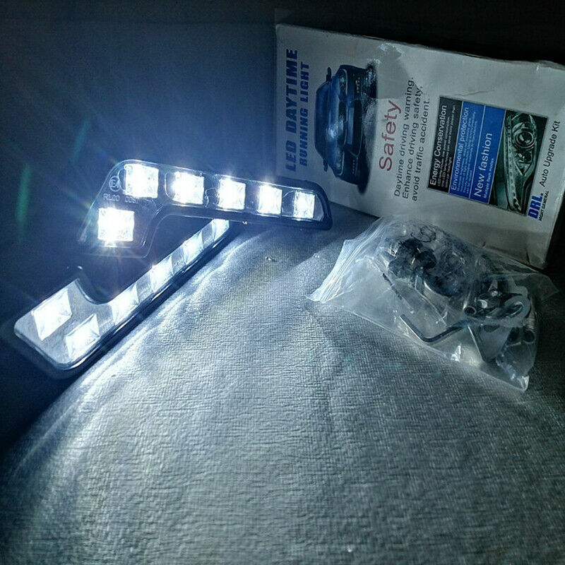 2PCS Car SUV L Shaped 6 LED Super White 12V Driving Fog Light Lamp Waterproof 3W