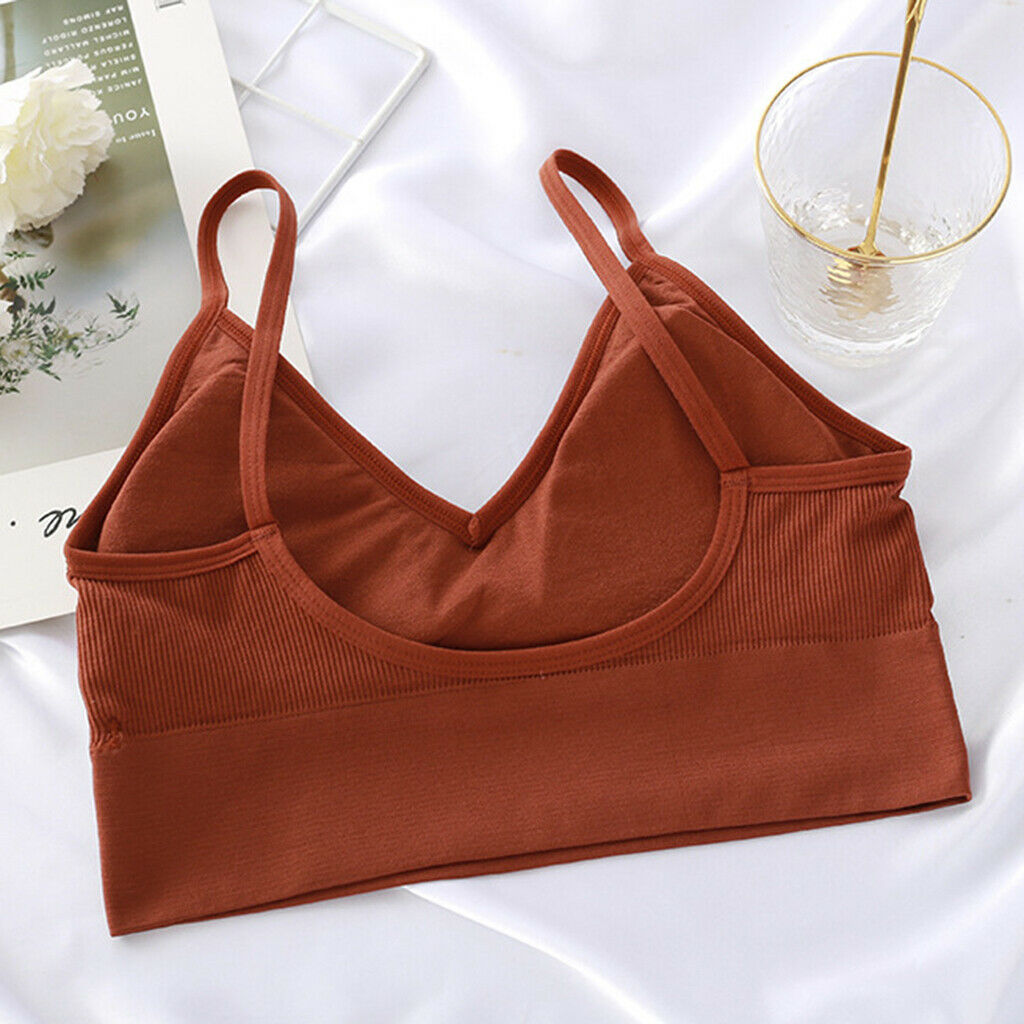 2 Pcs Womens Trendy V Neck Bralette Summer Comfort Bra Yoga Bra Breathable