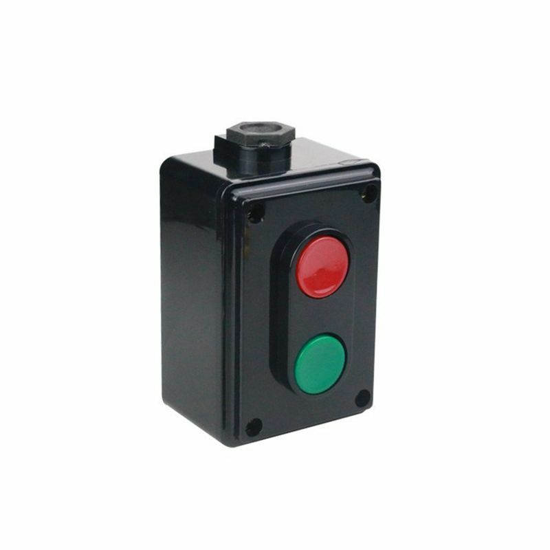 2PCS Push Button Switch Station Momentary NO AC 500V 5A Red Green Screw terminal