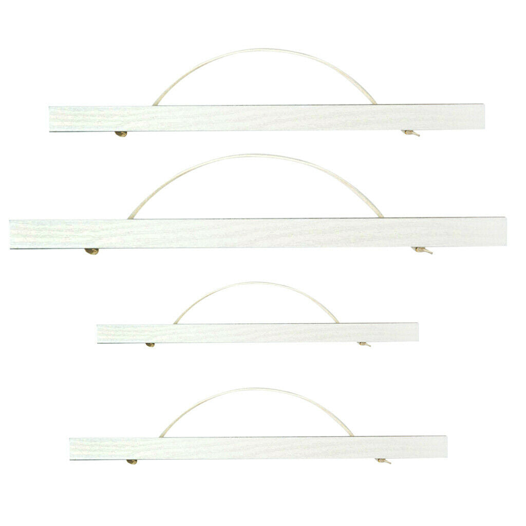 3x 8" Wooden Magnetic Poster Hanger Frame Holder for Photos Scrolls Artwork