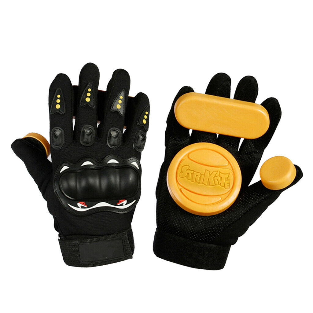 4.33inch Longboarding Gloves Downhill with Protector Pucks Safety Guard B