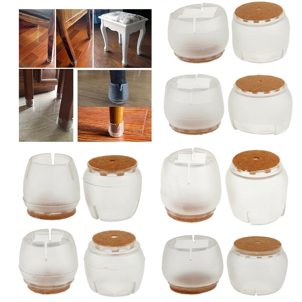 10 Pieces Chair Leg Caps Silicone Table Covers Pads Round Base 26-31mm