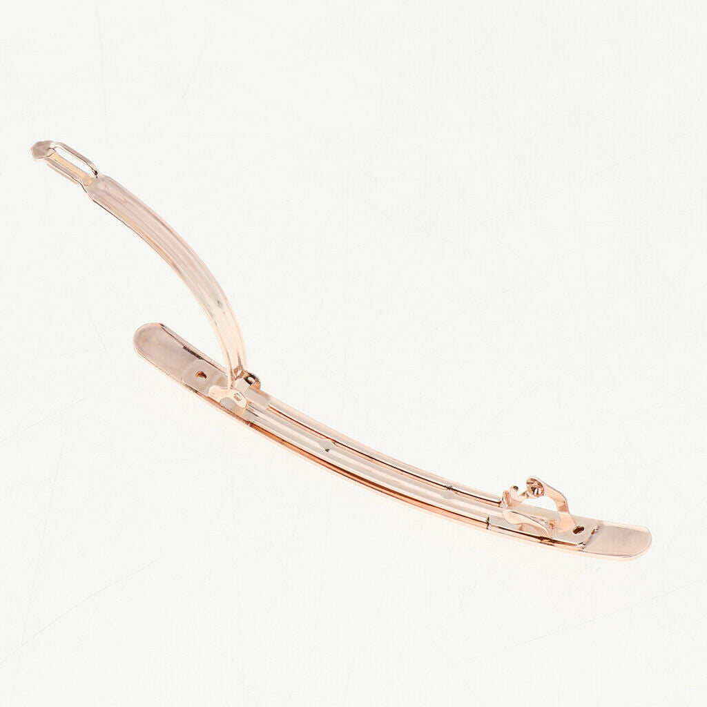 3Pcs Skinny Metal French Barrette GirlsHair Grip Clamp Ponytail Holder