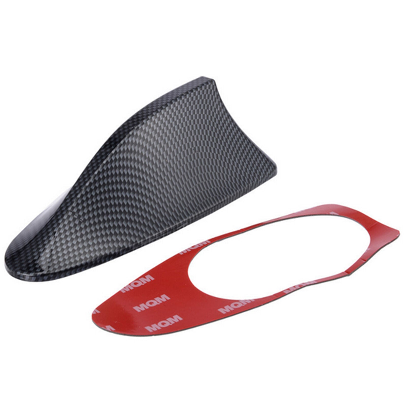 1x Carbon Fiber Car Roof FM AM Radio Functional Shark Fin Antenna Aerial Cover