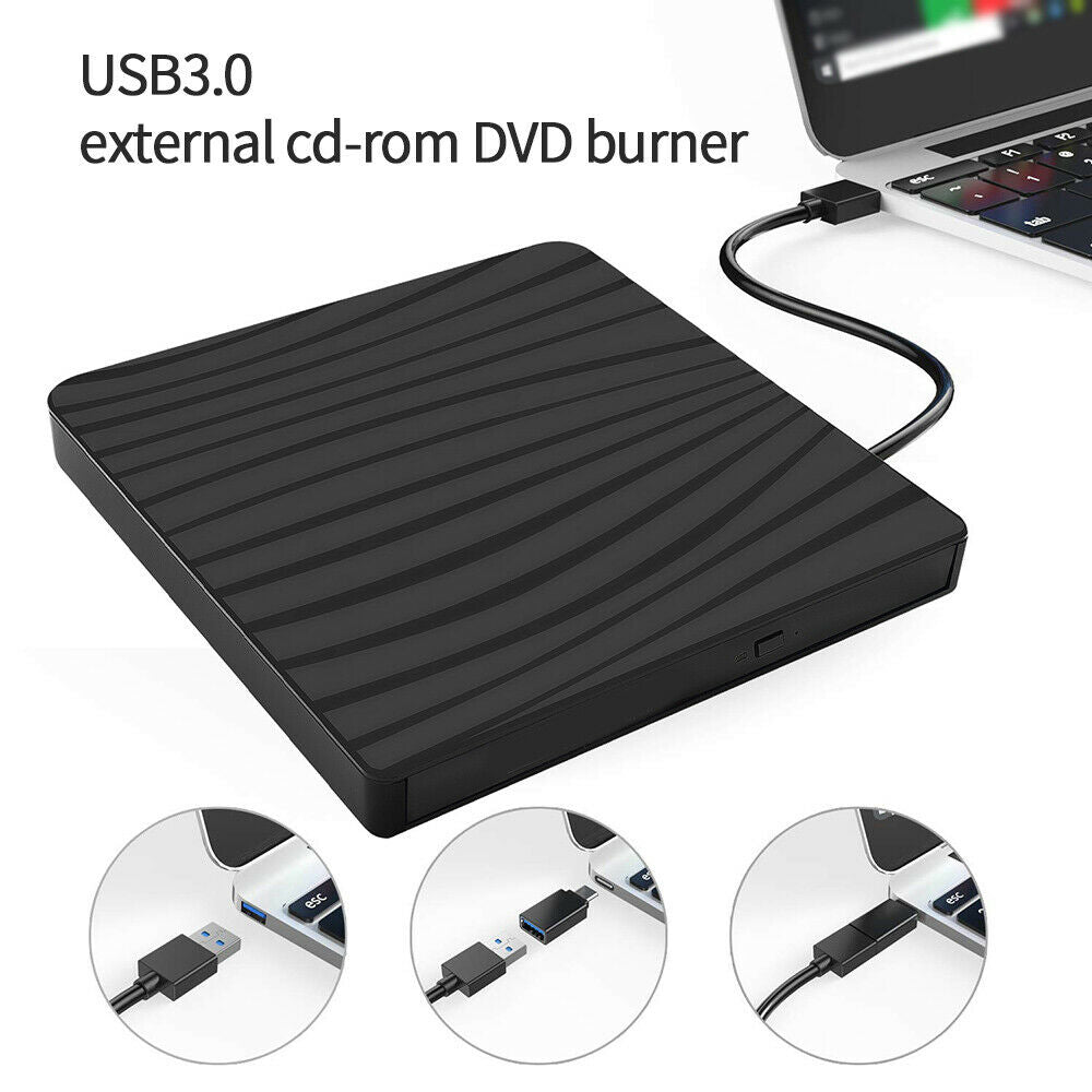 2 In 1 External Drive Burner CD RW DVD ROM Burner Reader Writer Optical Player