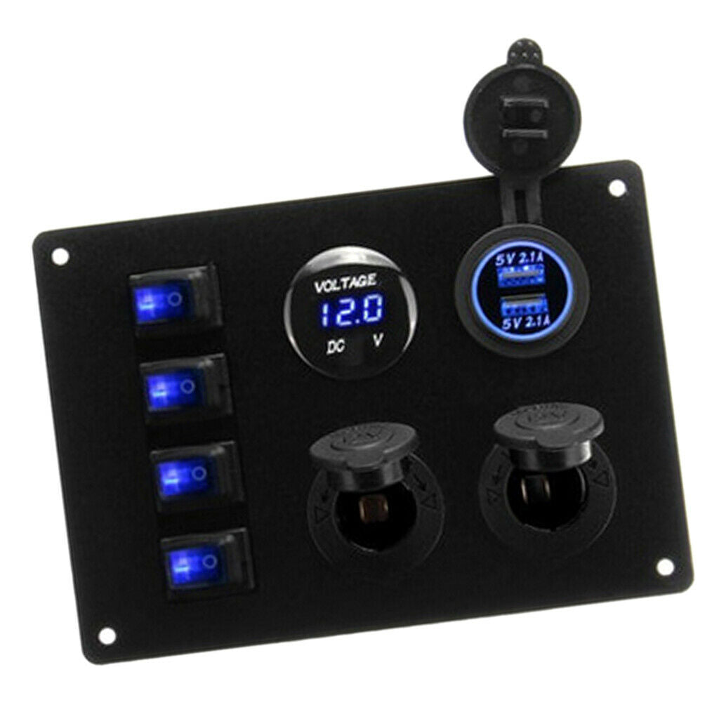 12V Modified Waterproof Panel Warping Switch Electric Meter