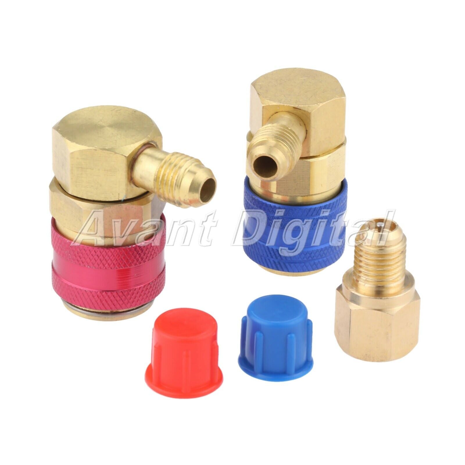 R12 to R134a Brass Manifold Conversion Kit For 1/2" Female x 1/4" SAE Male HQ