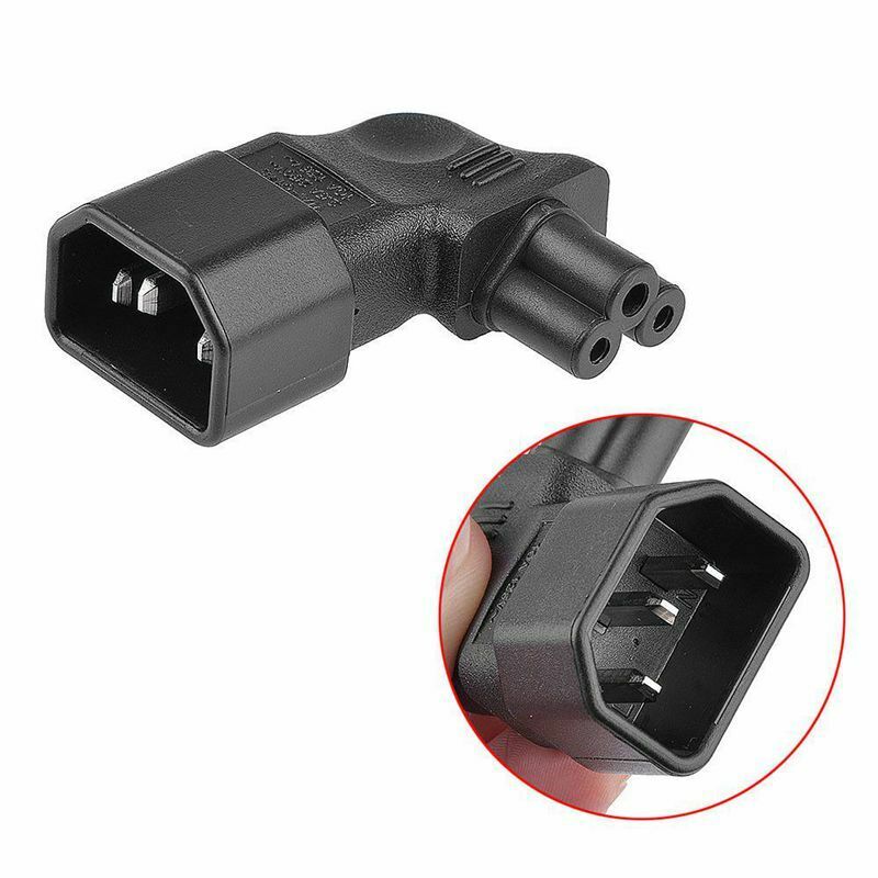 1x IEC 320 C14 to C5 90 degree Right Angled Sosket Power Adapter Extension P8QQ1
