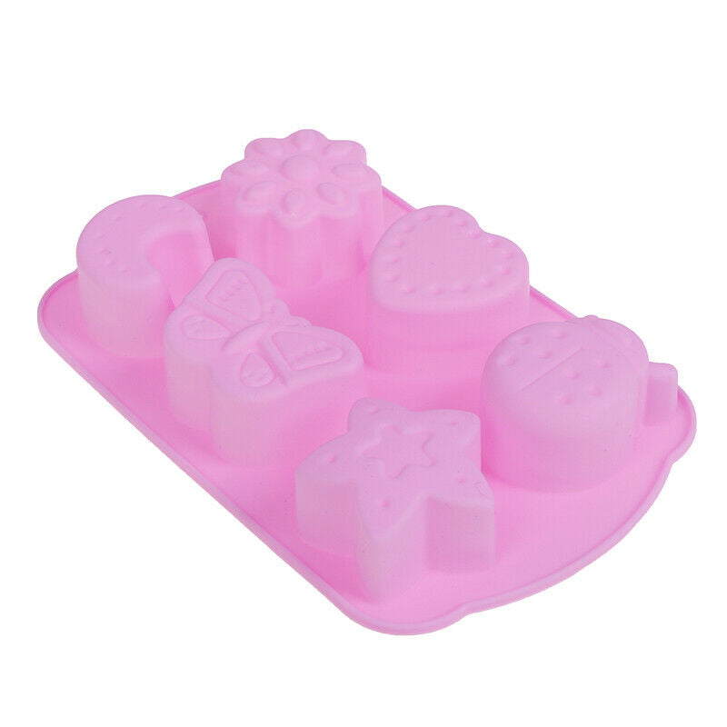 Insect Shape Mould Silicone Cake Decoration 6 Grid Multifunction Handmade.l8