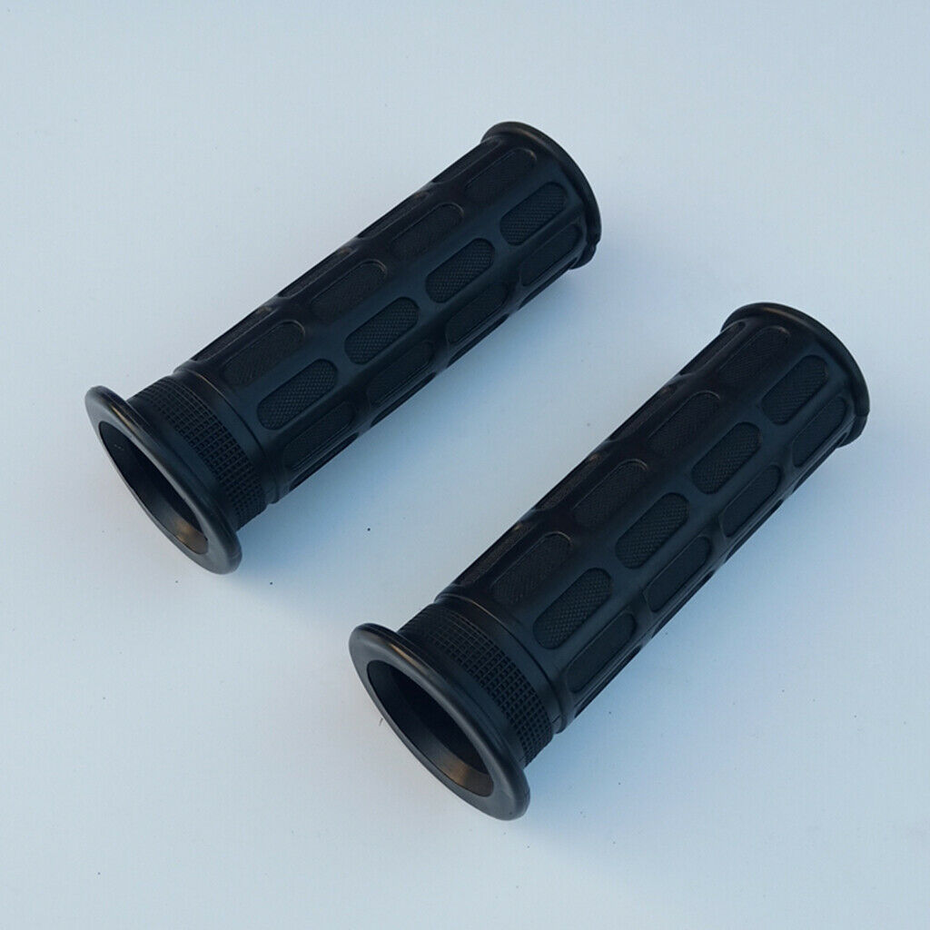 2pcs Black Rubber Non-Slip Handlebar Grips for Wheelbarrow, Tractors, Mowers