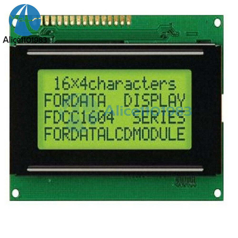 2PCS 5V LCD 16x4 1604 Character LCD Display Module LCM Yellow Blacklight Arduino