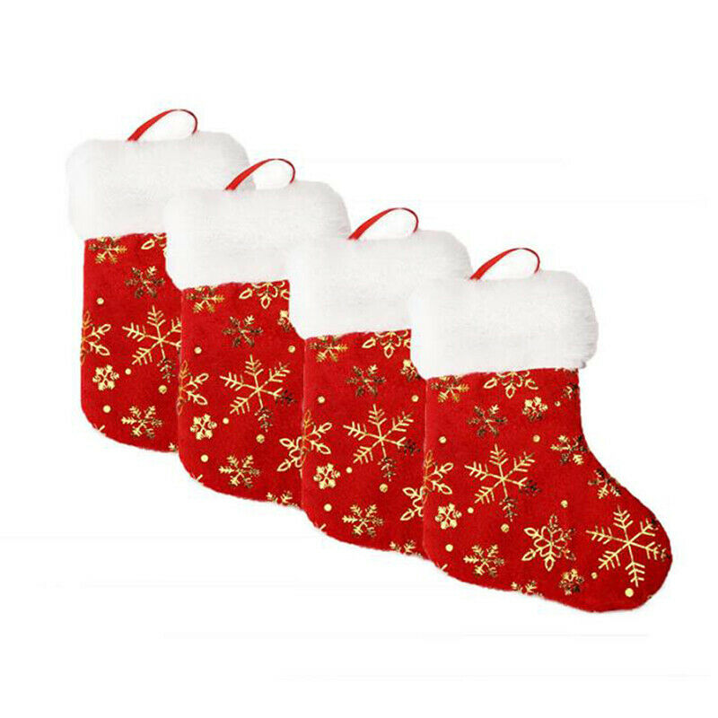 Christmas Stockings Fabric Santa Claus Sock Gift Kids Candy Bag Snowman P.l8