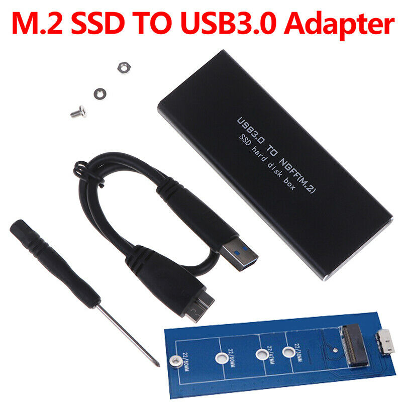 USB-C M.2 NGFF Hard Drive Enclosure B Key SATA SSD Reader to USB 3.0 AdaptDD