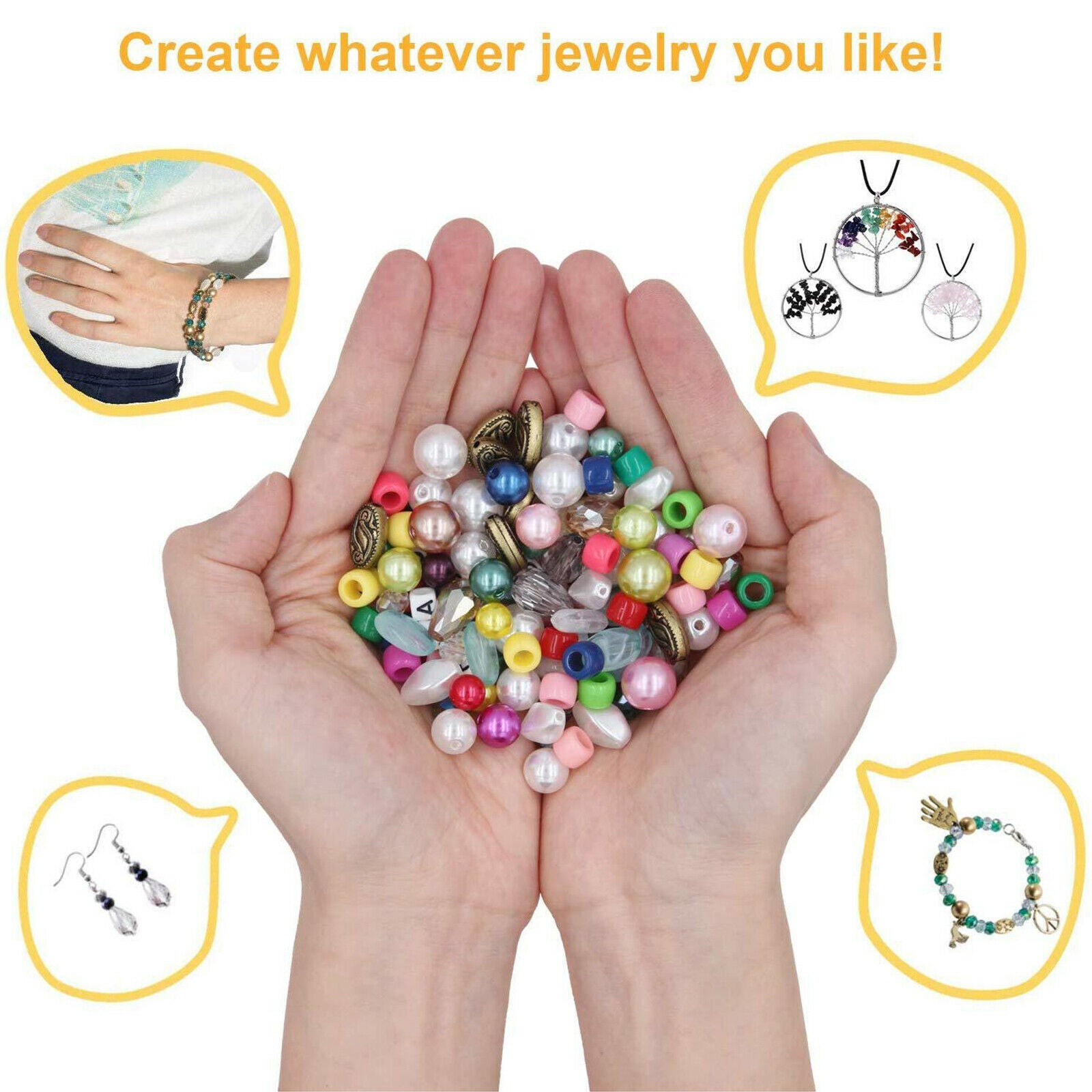 1171pcs Jewelry Making Supplies for Bracelet Findings Jewelry Making Kit