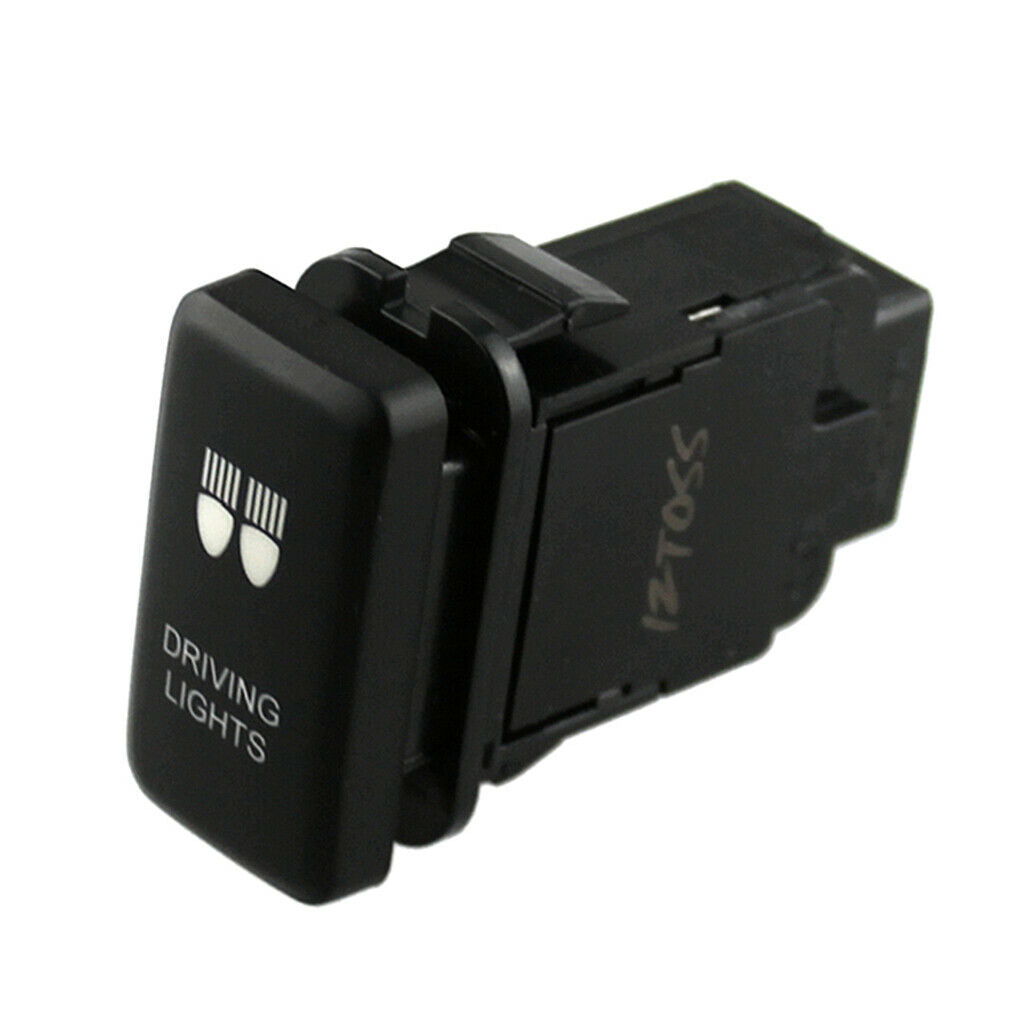 2 Pcs Toggle Switch Onf Rocker Blue LED Front Light Driving Car