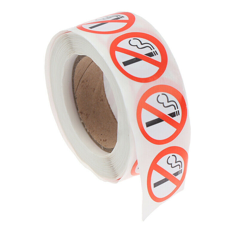 500pcs/roll Round No smoking stickers Sealing stickers Paper Stationery sDEAU