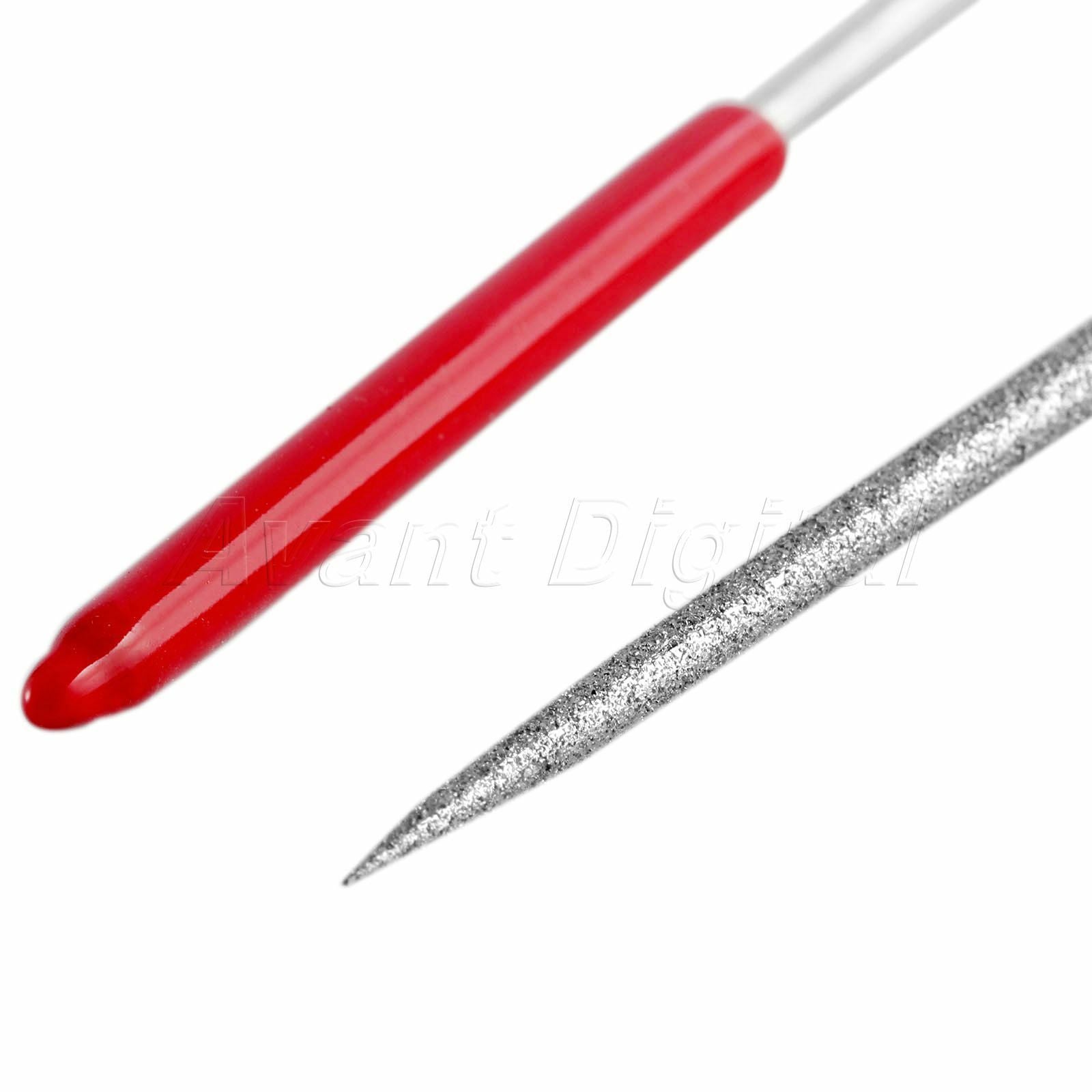 Jewelry Making Tool Steel Round Needle File 3mmx140mm W Diamond Coating Kit