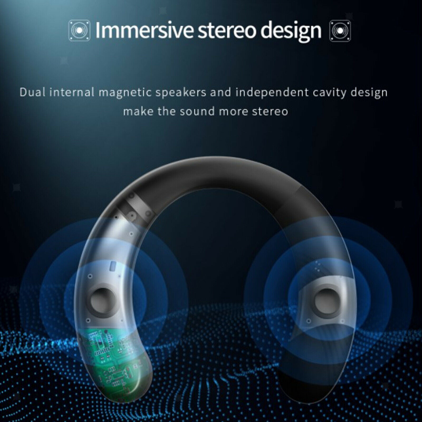 Neckband Bluetooth 5.0 Speaker Wearable Over Neck Speaker Headset Sweatproof