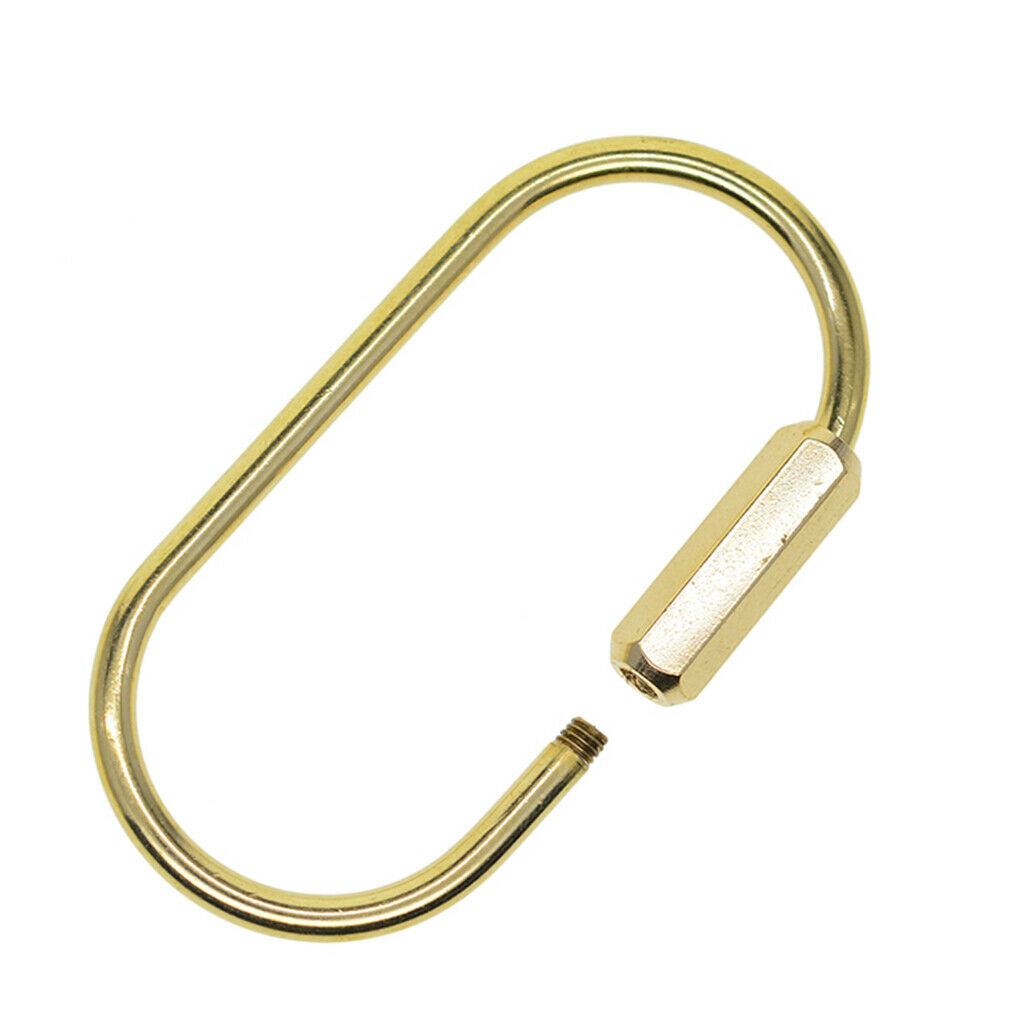 6x Sturdy Brass Screw Lock Key Chain Ring Keychain Hiking Bag Accessory