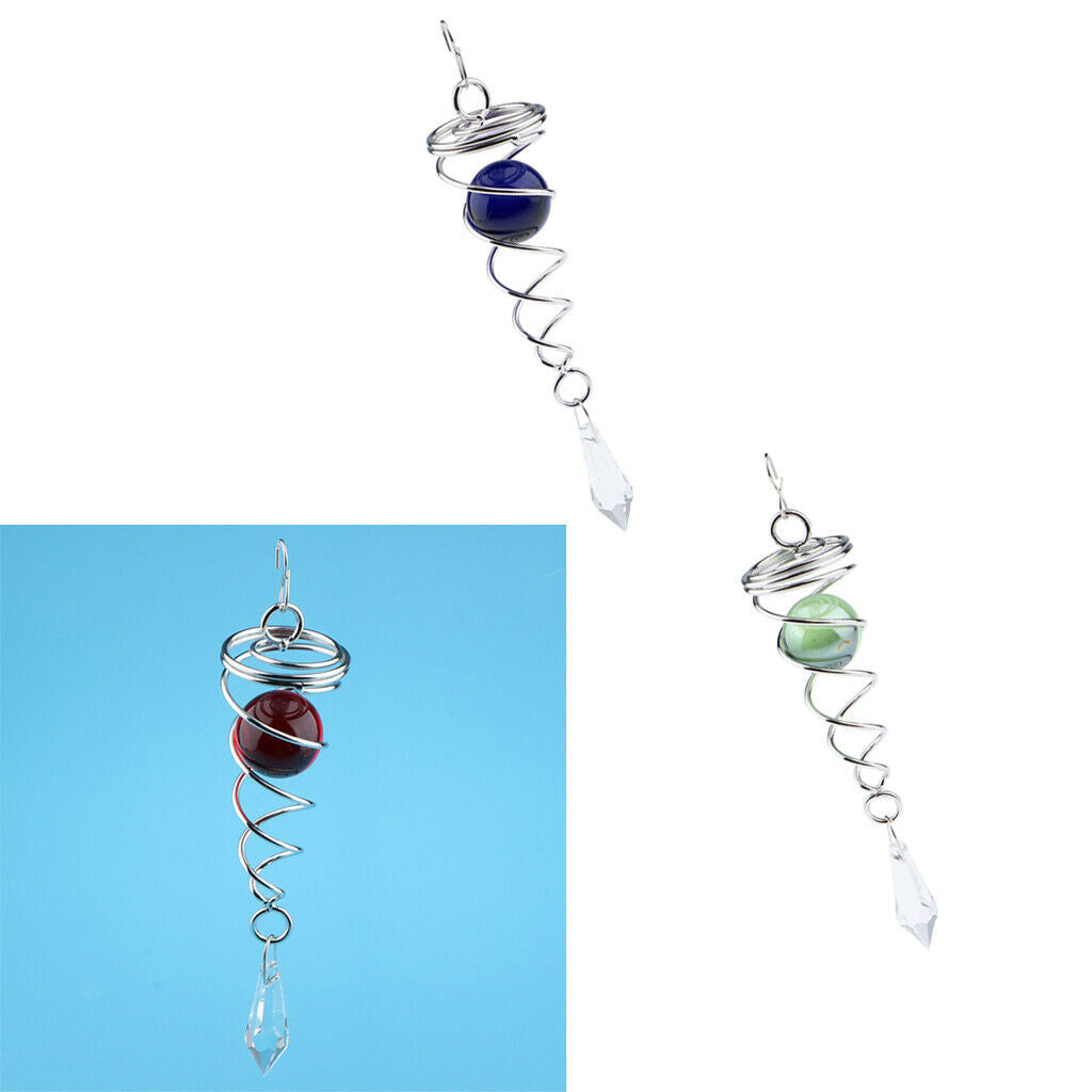 3PCS Crystal Spiral Twisters Wind Twisters Spinner Indoor Outdoor