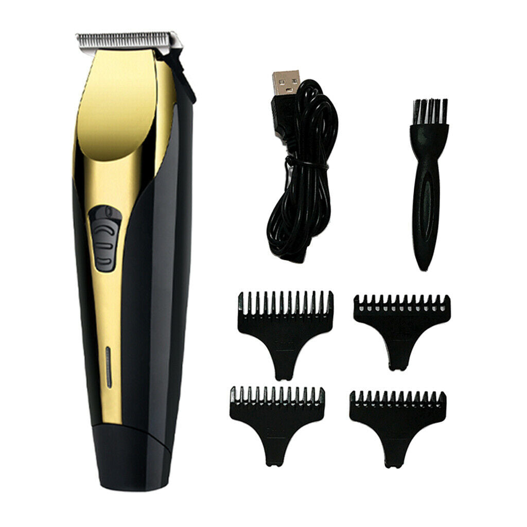 USB Rechargeable Electric Trimmer Boys Man's Hair Clipper Kit T Outliner