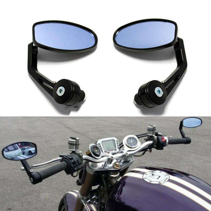 2PCS 7/8" Handlebar End Mirrors Universal For Motorcycle Street/Sports bikes ATV