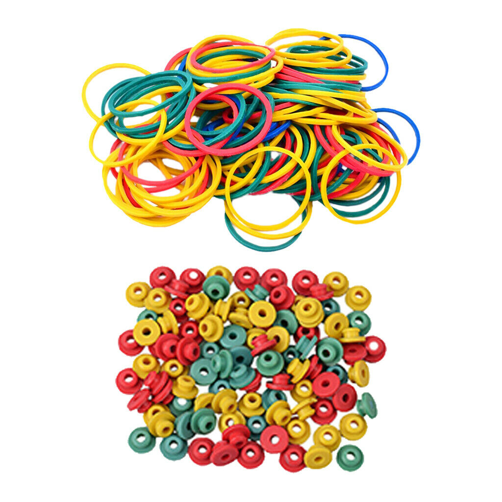 200pcs Silicone Tattoo Machine Needle Grommets Nipples Rubber Bands Supplies
