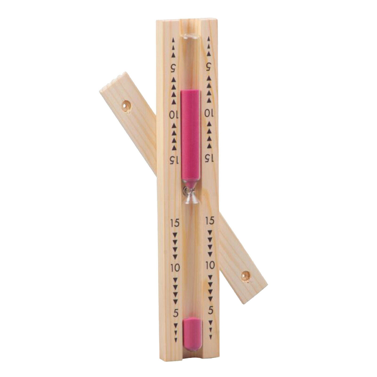 Wooden Sauna Hourglass Sand Timer  Sand Clock 15 Minutes Pink Sand