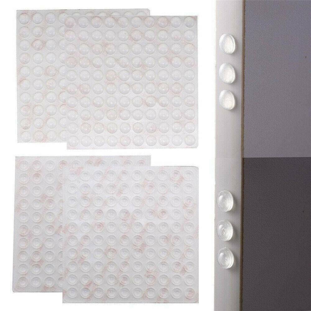 100* Self-Adhesive Rubber Feet Clear Semicircle Bumpers Door Buffer Silicone Pad