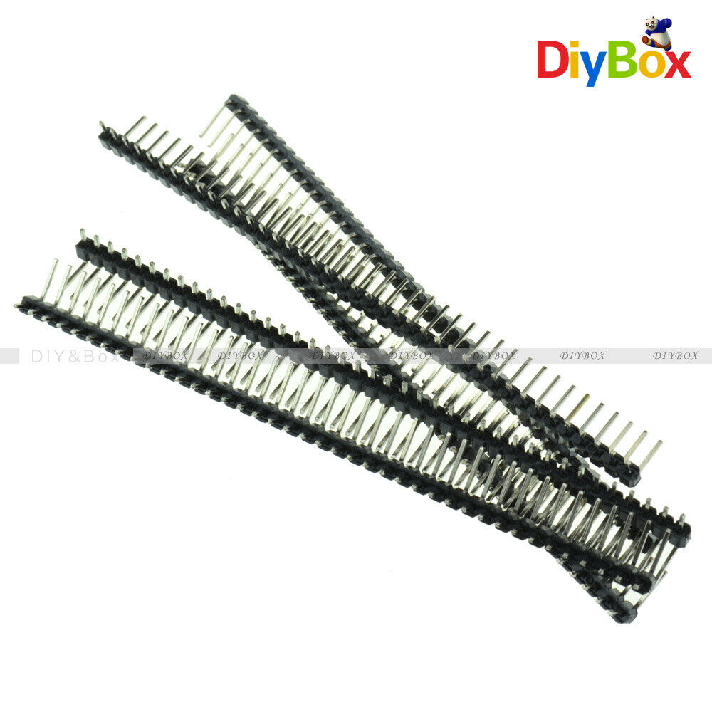 3PCS 40 Pin 2.54mm Right Angle Single Row Male Pin Header Strip PCB For Arduino