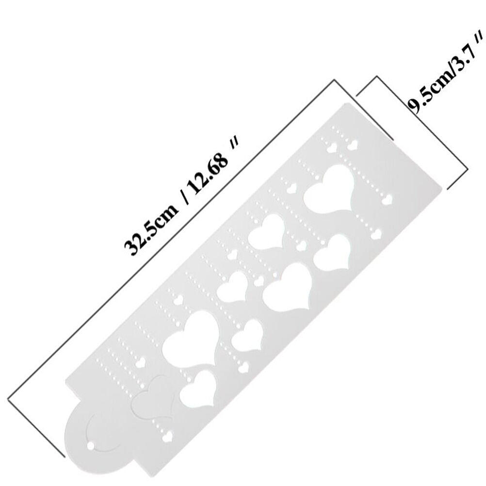 Hanging Heart Cake Stencil Fondant Designer Decorate Craft Cookie Baking .l8