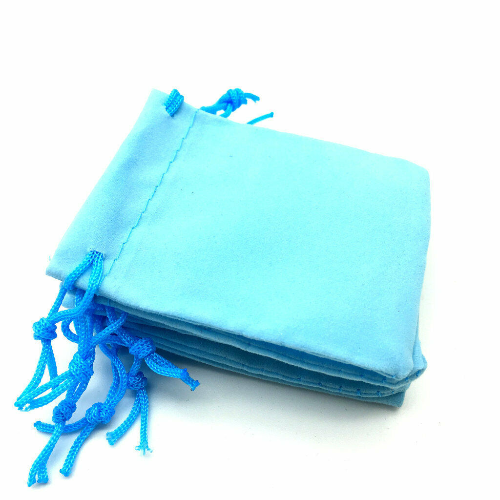 50x velvet tacshe gift wedding candy bags gift bags-blue