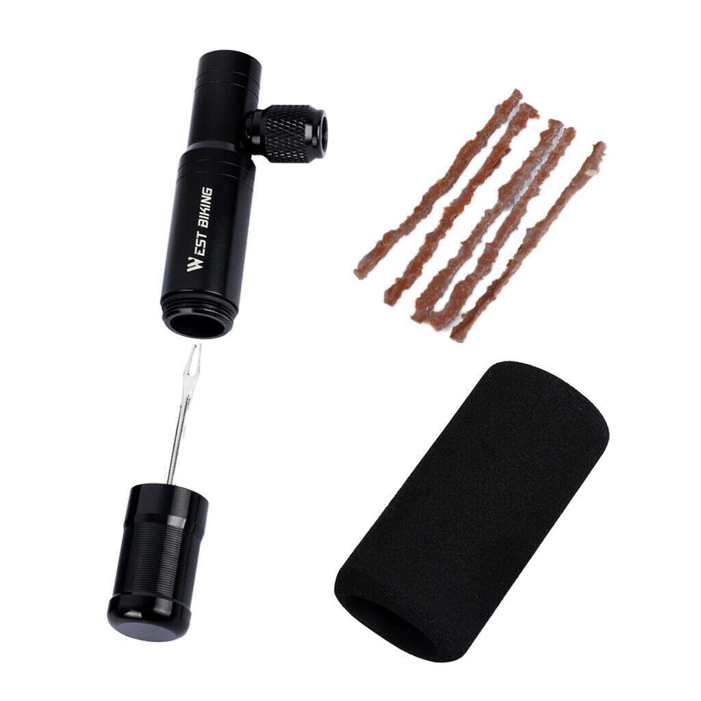 Pump Head MTB with Glue Straps Quick Tyre Inflator for Presta Schrader Valve