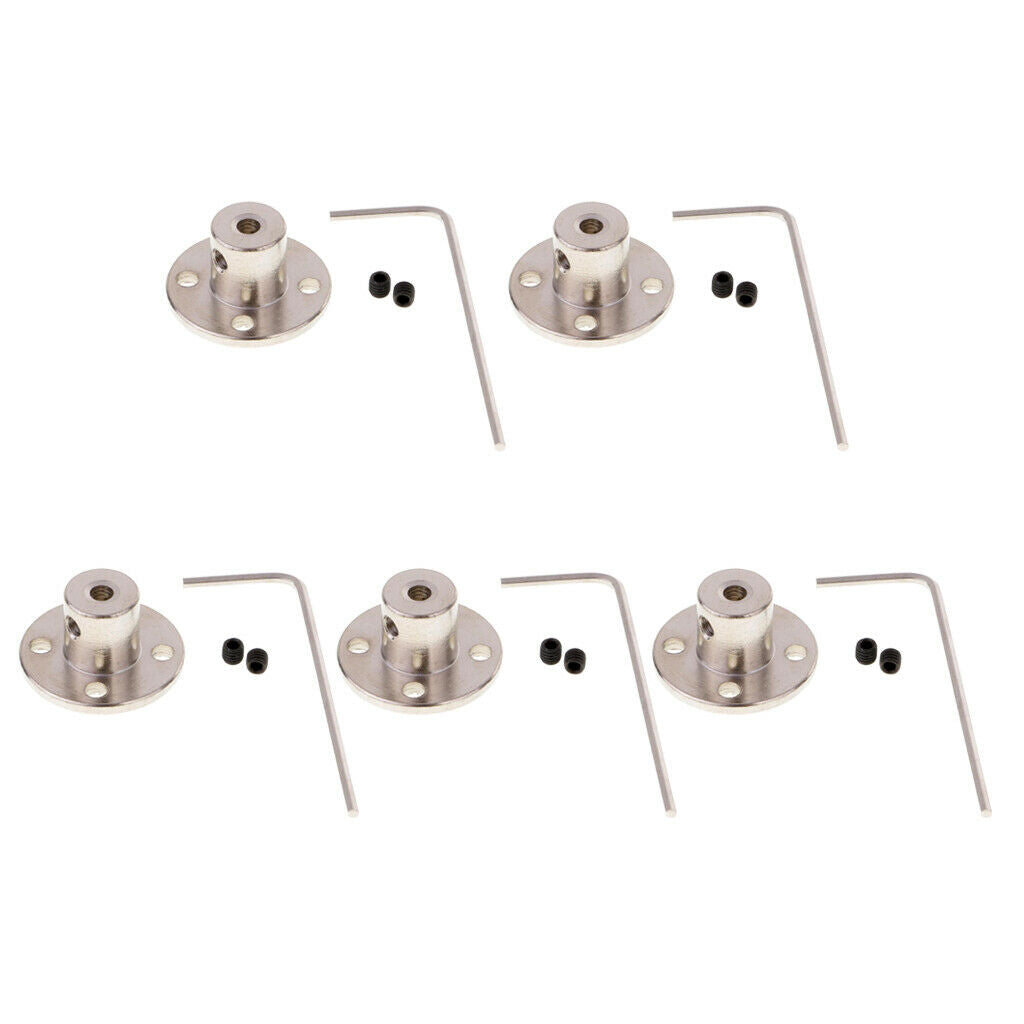 5 Set of 8mm Rigid Flange Coupling Motor Guide Shaft Coupler Motor Connector Set