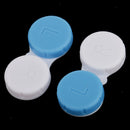 10 Pieces Mini Contact Lens Box Travel Soaking Case Blue,Non-Transparent