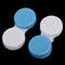 10 Pieces Mini Contact Lens Box Travel Soaking Case Blue,Non-Transparent