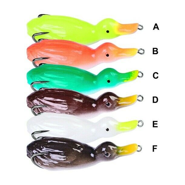 6pcs Floating Soft Duck Lure 21g Topwater Plastic Bass Bait Fishing Tackle