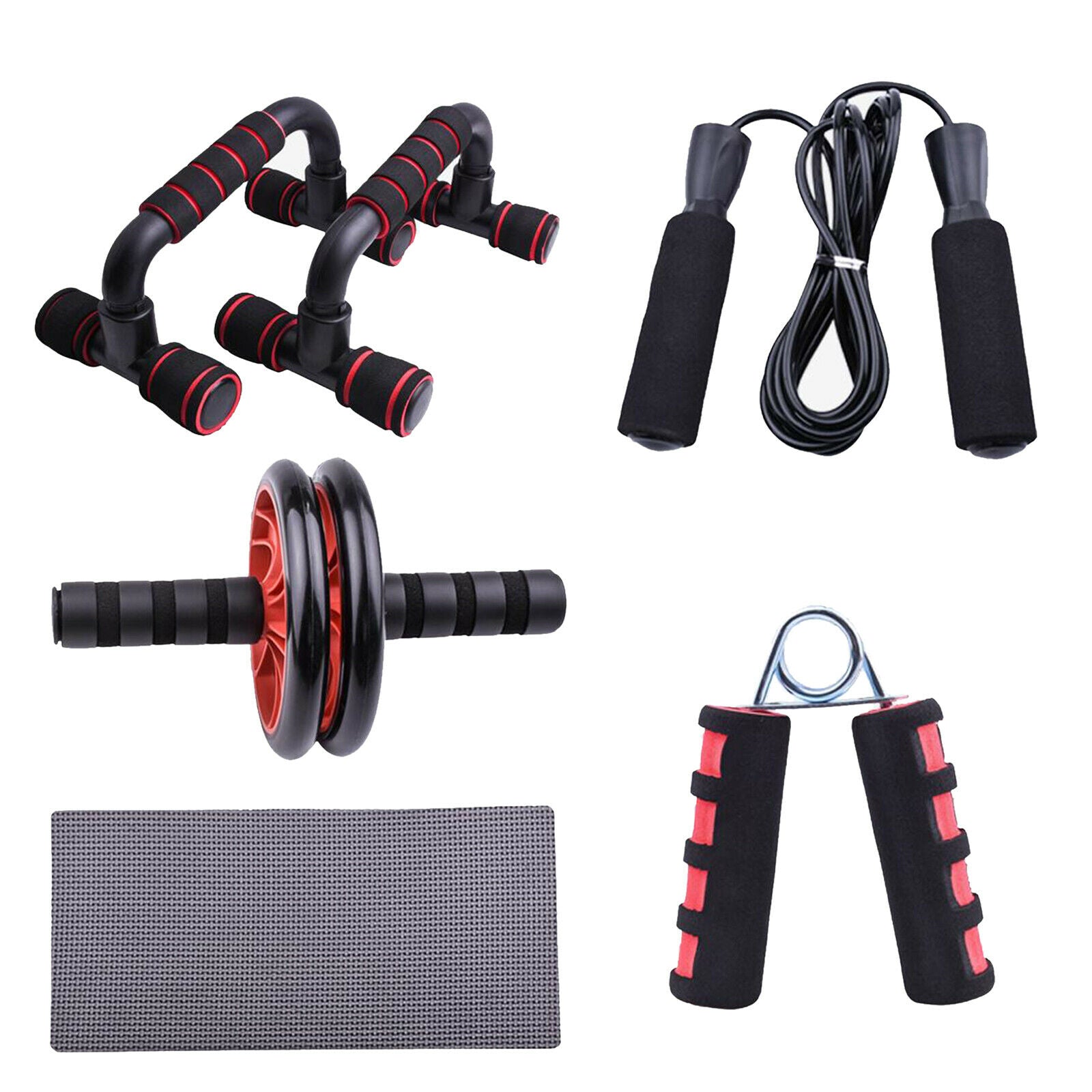 5pcs  Wheel + Workout Equipment Set for Abdominal Exercise Home Gym