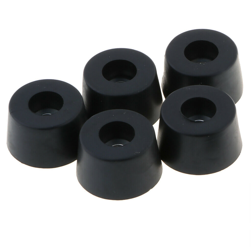 5 Pack 33x19mm Furniture Cabinet Round Rubber Case Feet Anti- Circular