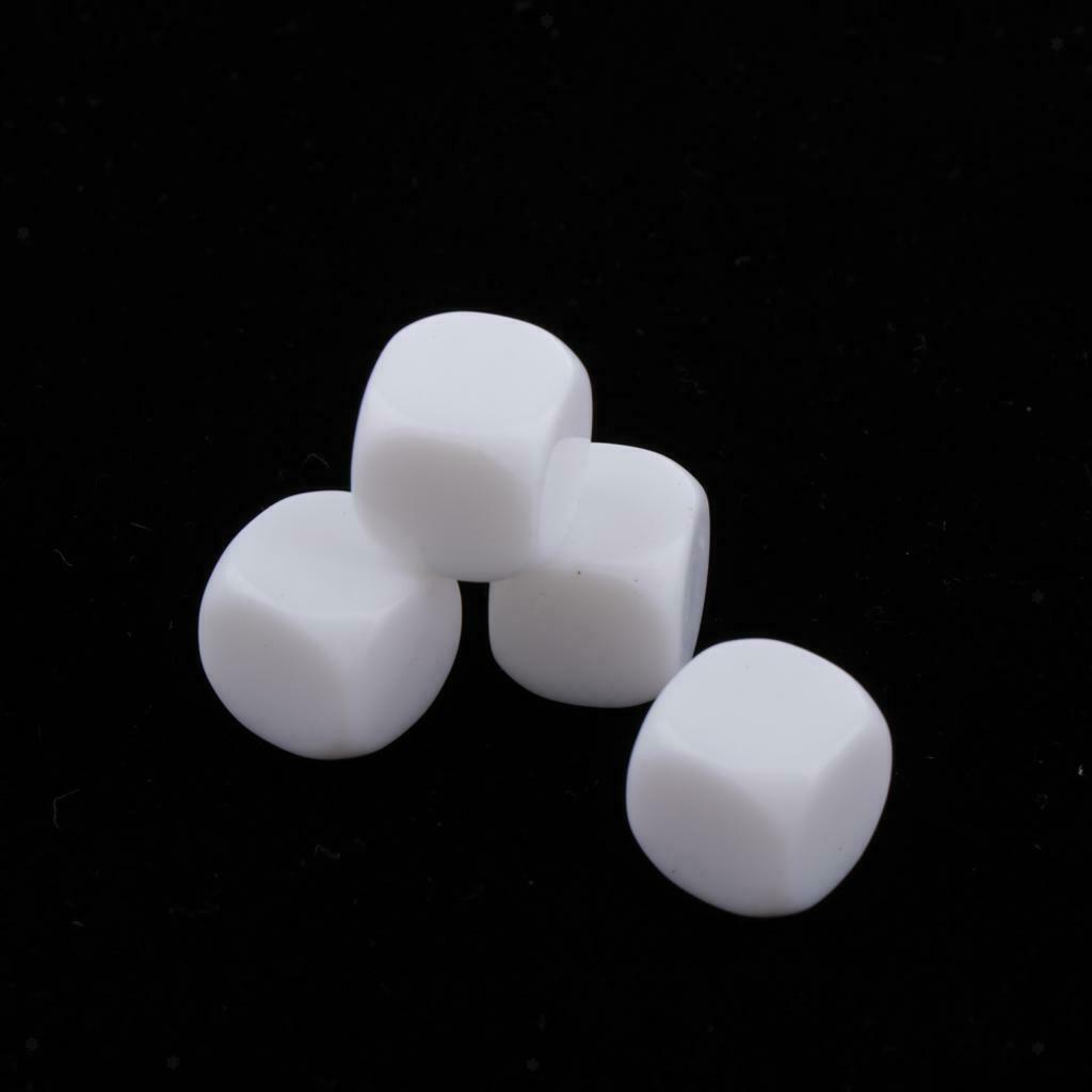 Pack of 50 D6 Six-sided Blank Dice Dice Blank Dice Great Props for Table Games,